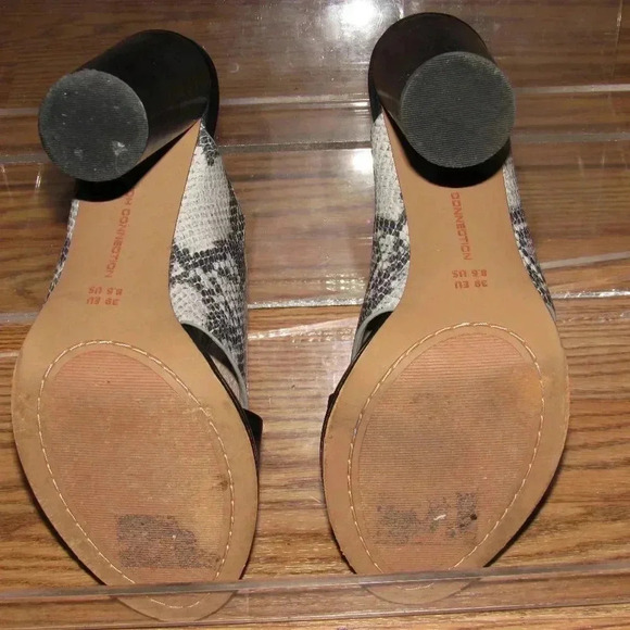 FRENCH CONNECTION Ursie Peep Toe Heels Sandals 8.5 - Picture 5 of 5